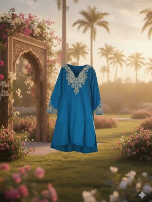 Hand Embroidered Short Short Top Kurti